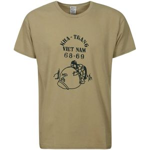 Wild Donkey, Heren, Tops, Bruin, Maat: S Katoen,