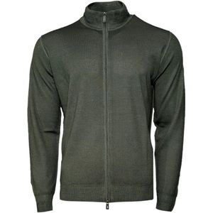 Fedeli, Heren, Truien, Groen, Maat: 2XL Wol,