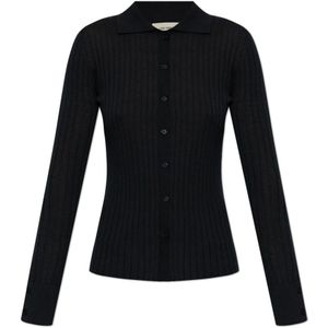 Lisa Yang, Dames, Truien, Blauw, Maat: XS Leer,