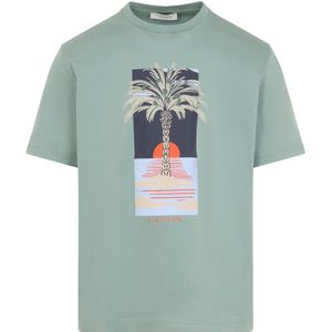 Lanvin, Heren, Tops, Groen, Maat: XS