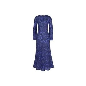 Zimmermann Blauwe Paisley Rugloze Linnen Jurk , Blue , Dames , Maat: XS