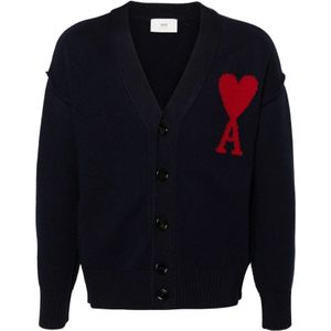 Ami Paris, Heren, Truien, Blauw, Maat: L Wol,