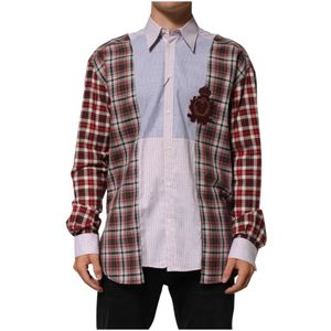 Dolce & Gabbana, Heren, Overhemden, Veelkleurig, Maat: M Katoen,