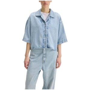 Bellerose, Dames, Blouses & Shirts, Blauw, Maat: S