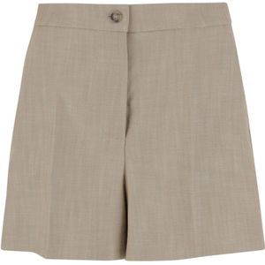 Pinko, Dames, Korte broeken, Beige, Maat: 2XS Viscose,