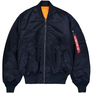 Alpha Industries, Heren, Jassen, Blauw, Maat: L Nylon,