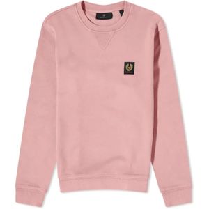 Belstaff, Heren, Sweatshirts & Hoodies, Roze, Maat: S Katoen,