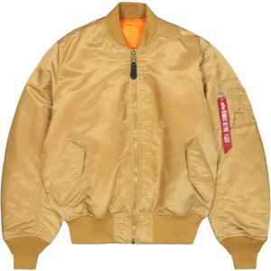 Alpha Industries, Heren, Jassen, Geel, Maat: XS Nylon,