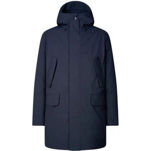 Save The Duck, Heren, Mantels, Blauw, Maat: S Leer,