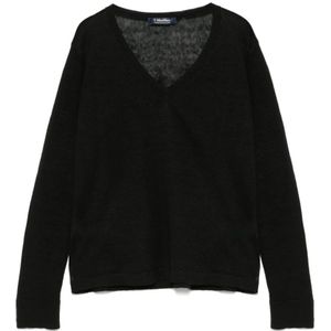 Max Mara, Dames, Truien, Zwart, Maat: XS Linnen,