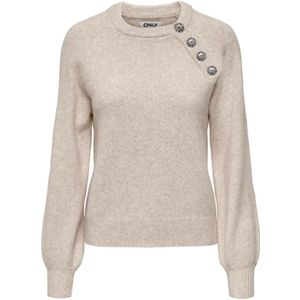 Only, Dames, Truien, Beige, Maat: S Acryl,
