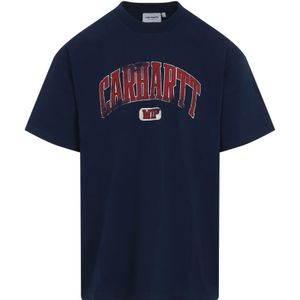 Carhartt Wip, Heren, Tops, Blauw, Maat: XL Katoen,