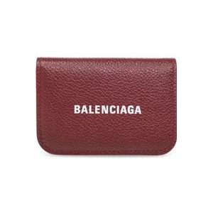 Balenciaga Leren portemonnee met logo , Red , Dames , Maat: ONE Size