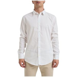 Emporio Armani, Heren, Overhemden, Wit, Maat: 2XL Katoen,