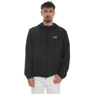Emporio Armani Ea7, Heren, Jassen, Zwart, Maat: 2XL Poliester,