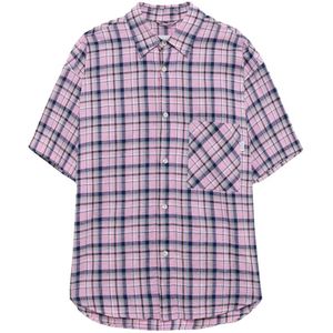Amish, Heren, Overhemden, Roze, Maat: M Katoen,