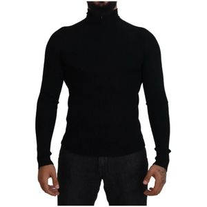Dolce & Gabbana, Heren, Truien, Zwart, Maat: 2XS Wol,