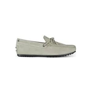 Tod's Grijze Suède Loafers , Gray , Heren , Maat: 40 1/2 EU