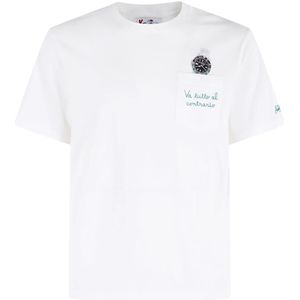 MC2 Saint Barth, Heren, Tops, Wit, Maat: S