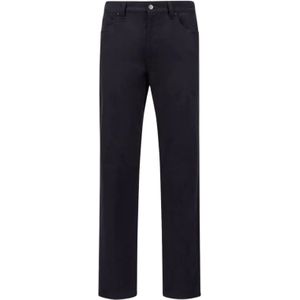 Moncler, Heren, Broeken, Blauw, Maat: S Katoen,