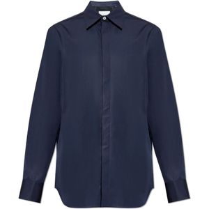 Jil Sander, Heren, Overhemden, Blauw, Maat: M Katoen,