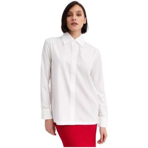 Norma Kamali, Dames, Blouses & Shirts, Wit, Maat: L Poliester,