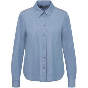 Bugatti, Dames, Blouses & Shirts, Blauw, Maat: L Denim,