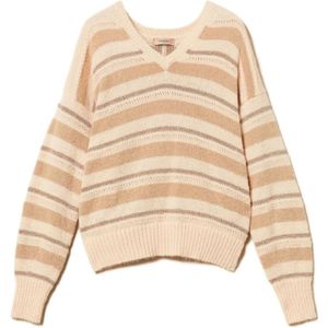 Twinset, Dames, Truien, Beige, Maat: L Viscose,