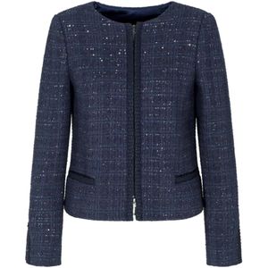 Emporio Armani, Dames, Jassen, Blauw, Maat: XS Wol,