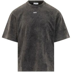 Off White, Heren, Tops, Zwart, Maat: L Katoen,