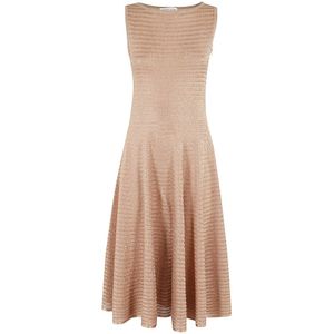 Antonino Valenti, Dames, Jurken, Beige, Maat: S Linnen,