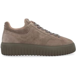 Hogan Strepen Allaccaito Mode Sneakers , Brown , Heren , Maat: 44 EU