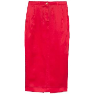 Khaite, Dames, Rokken, Rood, Maat: XS Zijde,