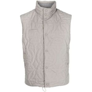 Ferragamo, Heren, Jassen, Grijs, Maat: M Poliester,