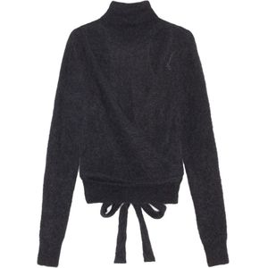 Ganni, Dames, Truien, Zwart, Maat: S Polyamide,