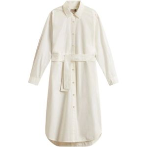 Woolrich, Dames, Jurken, Wit, Maat: L Katoen,