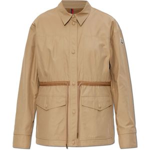 Moncler, Dames, Jassen, Beige, Maat: XS Katoen,
