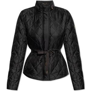 Michael Kors - Geïsoleerde Gekapte Jas - Zwart - Dames - Leren Jassen