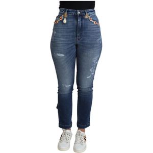 Dolce & Gabbana, Dames, Jeans, Blauw, Maat: 3XS Katoen,