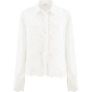 Ermanno Scervino, Dames, Blouses & Shirts, Wit, Maat: M Katoen,
