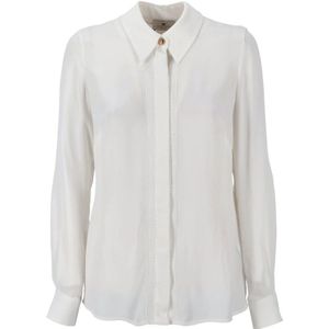 Elisabetta Franchi, Dames, Blouses & Shirts, Beige, Maat: L
