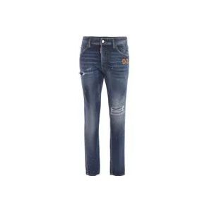 Dsquared2 Stijlvolle Rechte jeans voor Vrouwen , Blue , Dames , Maat: XS