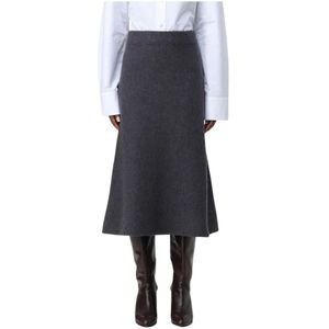 Jil Sander, Dames, Rokken, Grijs, Maat: 4XS Kasjmier,