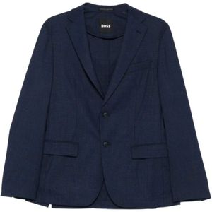 Hugo, Heren, Jassen, Blauw, Maat: M Wol,