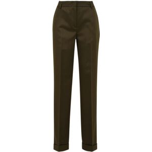 Douuod Woman, Dames, Broeken, Groen, Maat: M Satijn,