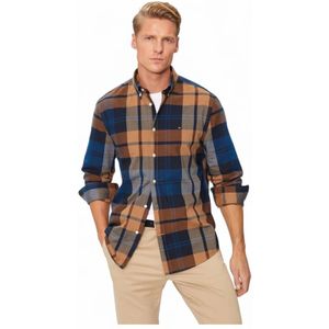Tommy Hilfiger, Heren, Overhemden, Veelkleurig, Maat: 2XL Katoen,