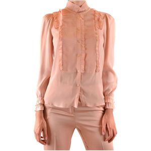 Twinset, Dames, Blouses & Shirts, Roze, Maat: 2XS