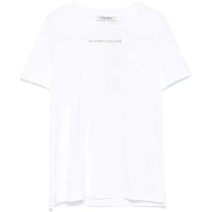 Max Mara, Dames, Tops, Wit, Maat: L Katoen,