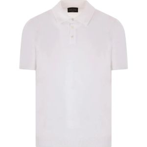 Roberto Collina, Heren, Tops, Wit, Maat: XL Katoen,