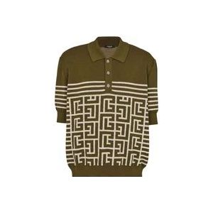 Balmain Klassieke Polo in Diverse Kleuren , Green , Heren , Maat: 2XL